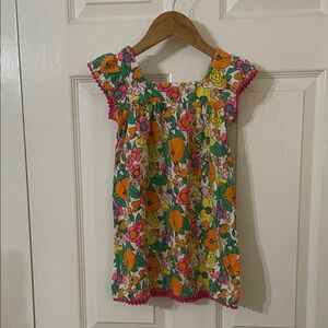 Circo Floral Kids Dress - Orange, Pink, Green